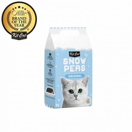 Kit Cat Kit Cat Snow Peas наполнитель для туалета кошки биоразлагаемый на основе горохового шрота оригинал - 7 л
