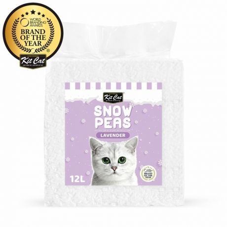 Kit Cat Kit Cat Snow Peas наполнитель для туалета кошки биоразлагаемый на основе горохового шрота с ароматом лаванды