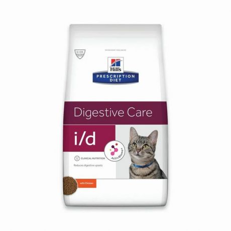 Hills Hills Prescription Diet Cat i/d Digestive Care сухой корм для кошек при расстройствах пищеварения и заболеваниях ЖКТ, с курицей - 1,5 кг