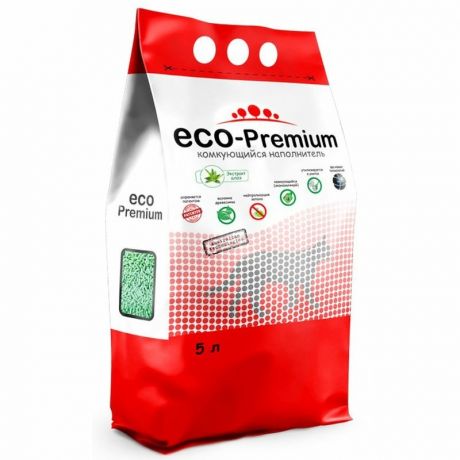 ECO-Premium ECO Premium Алоэ наполнитель для кошек любого возраста древесный комкующийся - 5 л