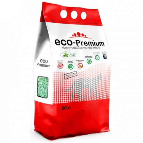 ECO-Premium ECO Premium Алоэ наполнитель для кошек любого возраста древесный комкующийся - 20 л