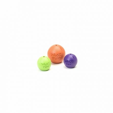 West Paw Zogoflex игрушка для собак оранжевый мячик - 9 см