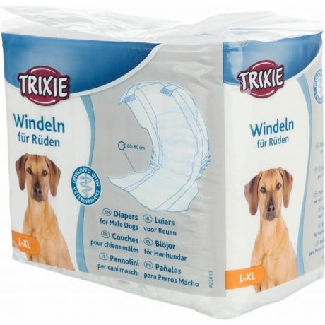 TRIXIE Trixie Подгузники для кобелей, L-XL: 60-80 см, 12 шт.
