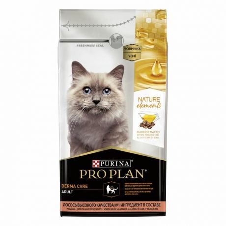 PRO PLAN Pro Plan Nature Elements сухой корм для взрослых кошек, с высоким содержанием лосося - 1,4 кг