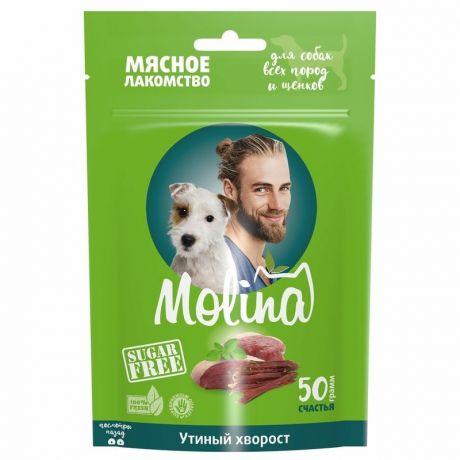 Molina Molina лакомства для собак всех пород и щенков, утиный хворост - 50 г