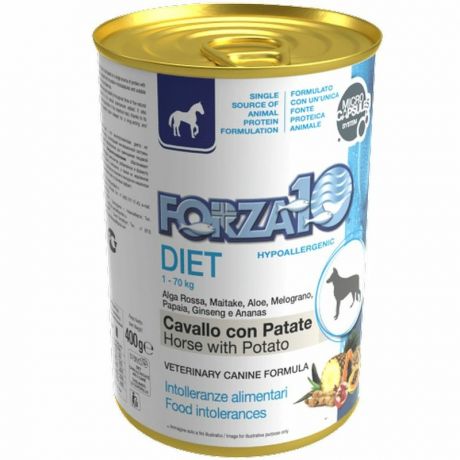 Forza10 Forza10 Linea Diet Wet влажный корм для взрослых собак, конина с картофелем - 400 г