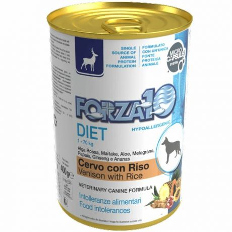 Forza10 Forza10 Linea Diet Wet влажный корм для взрослых собак, оленина с рисом - 400 г