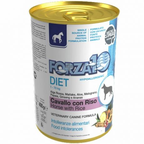 Forza10 Forza10 Linea Diet Wet влажный корм для взрослых собак, конина с рисом - 400 г