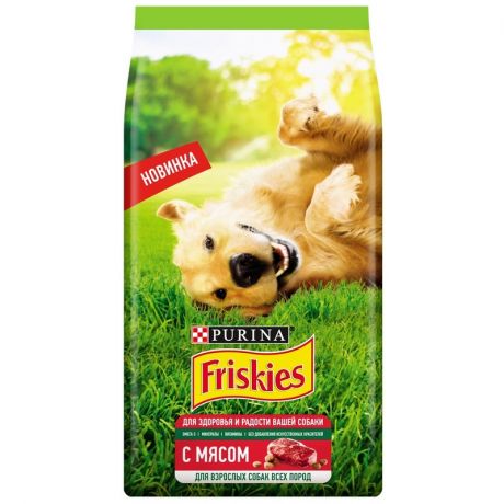 Friskies Friskies полнорационный сухой корм для собак, с мясом - 2 кг