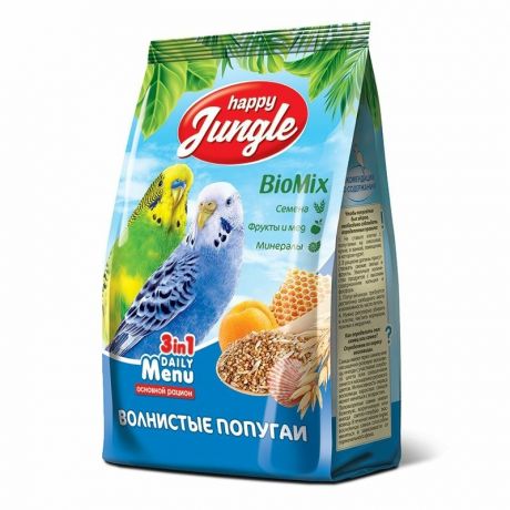 Happy Jungle Happy Jungle сухой корм для волнистых попугаев при линьке - 500 г