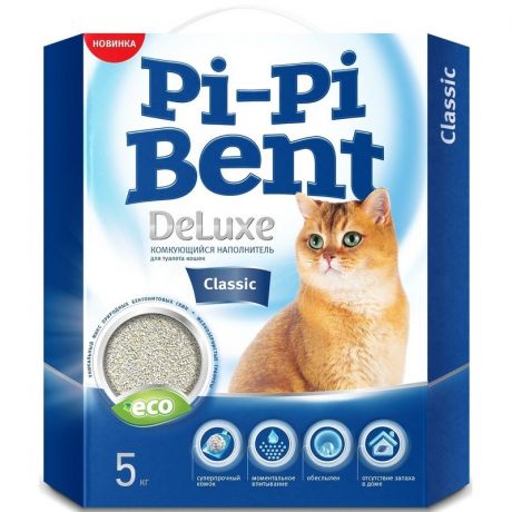 Pi-Pi Bent Pi-Pi Bent DeLuxe Classic комкующийся наполнитель для кошачьих туалетов 5 кг