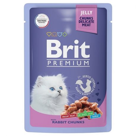 Brit Brit Premium влажный корм для котят с кроликом в желе 85 г