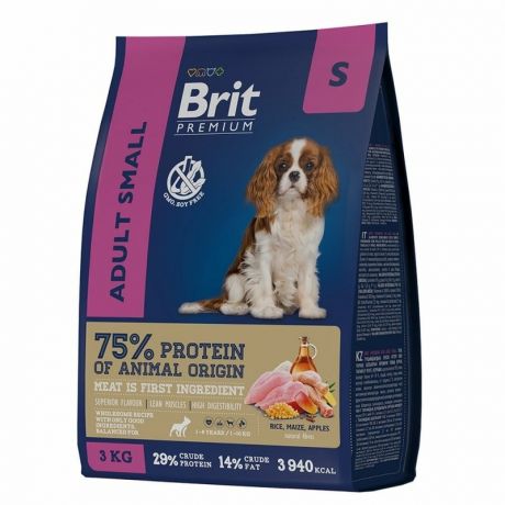 Brit Brit Premium Dog Adult Small сухой корм для взрослых собак мелких пород с курицей
