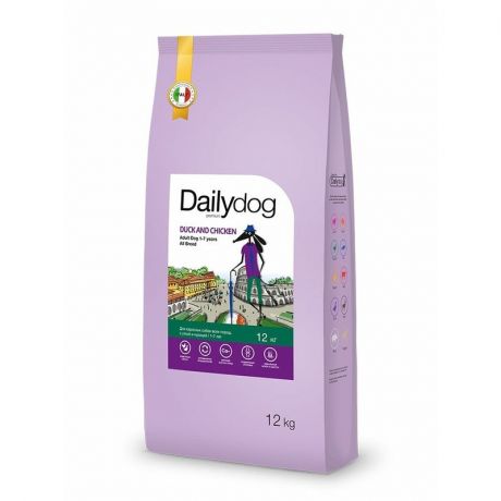 Dailydog Dailydog Casual Line Adult Duck and Chicken сухой корм для собак, с уткой и курицей - 12 кг