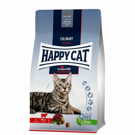 HAPPY CAT Happy Cat Culinary сухой корм для взрослых кошек с альпийской говядиной - 1,3 кг