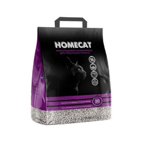 HOMECAT Homecat комкующийся наполнитель для кошачьих туалетов 10 л
