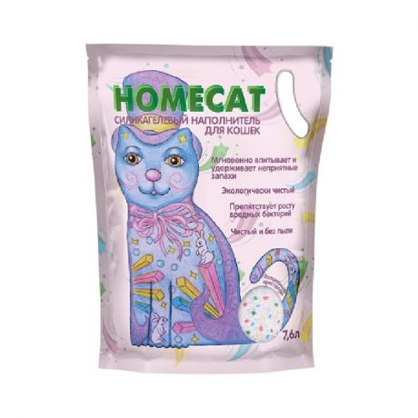 HOMECAT Homecat Волшебные кристаллы силикагелевый наполнитель для кошачьих туалетов 7,6 л
