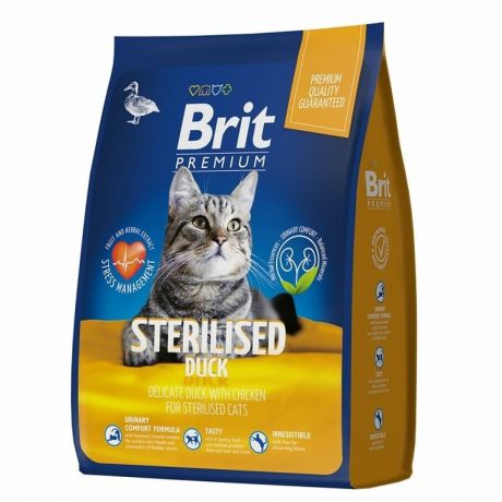 Brit Brit Premium Cat Duck Chicken сухой корм для кошек с уткой 800 г