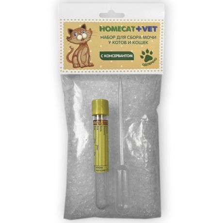 HOMECAT VET Homecat Vet набор для сбора мочи у котов и кошек с консервантом
