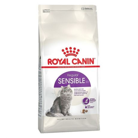 ROYAL CANIN Royal Canin Sensible 33 полнорационный сухой корм для взрослых кошек с чувствительной пищеварительной системой - 200 г