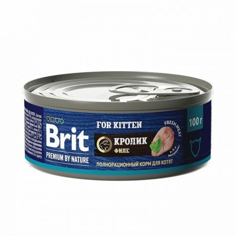 Brit Brit Premium by Nature For Kitten влажный корм для котят с кроликом - 100 г