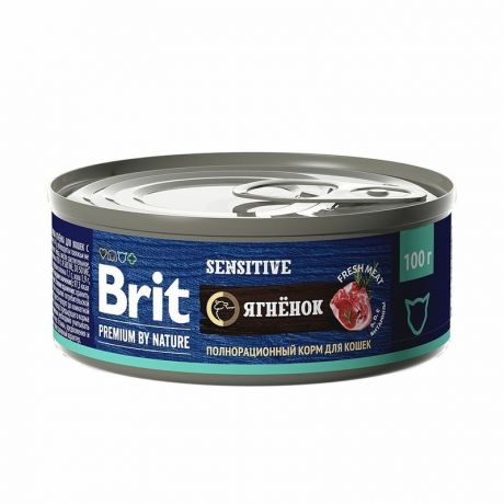 Brit Brit Premium by Nature Sterilised влажный корм для стерилизованных кошек с ягненком - 100 г