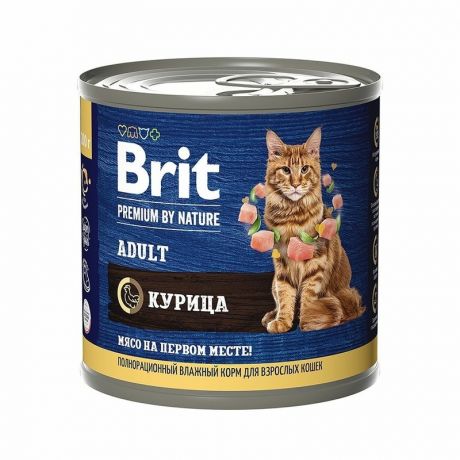 Brit Brit Premium by Nature Adult влажный корм для кошек с курицей - 200 г