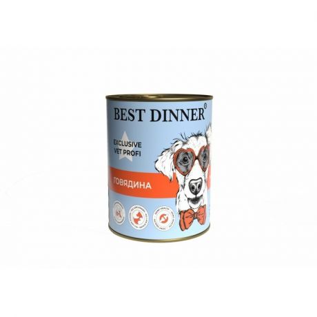 BEST DINNER Best Dinner Exclusive Mobility Vet Profi влажный корм для собак и щенков при заболеваниях опорно-двигательной системы, с говядиной, фарш, в консервах - 340 г