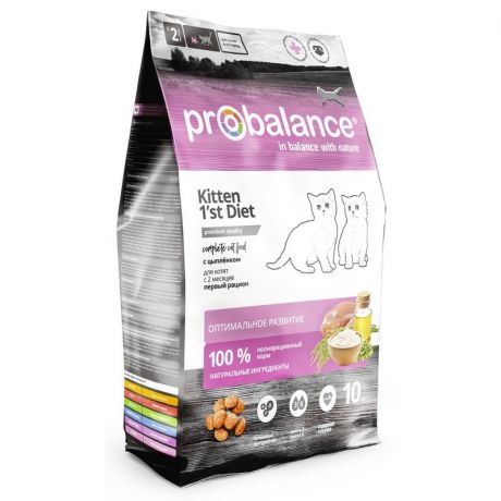 ProBalance ProBalance 1st Diet полнорационный сухой корм для котят, с цыпленком - 10 кг