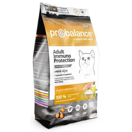 ProBalance ProBalance Immuno Protection полнорационный сухой корм для кошек для укрепления иммунитета, с курицей и индейкой