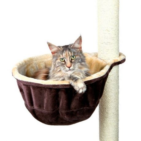 TRIXIE Trixie Гамак для кошки с креплением на когтеточку, ø 38 см, бежевый/коричневый