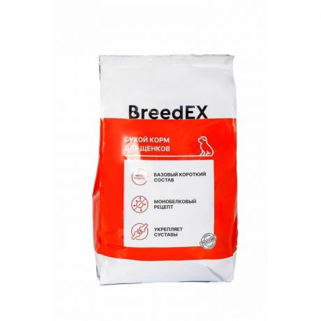 BreedEX BreedEX сухой корм для щенков средних и крупных пород, с курицей и рисом - 2 кг