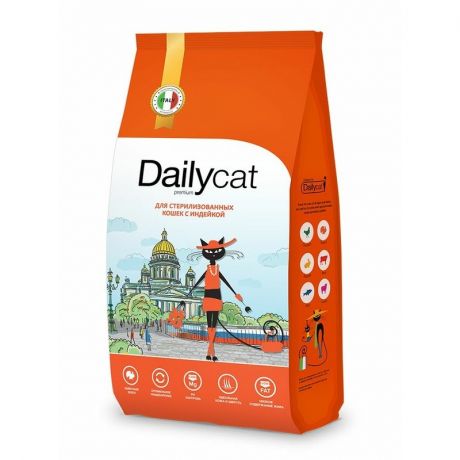 Dailycat Dailycat Сasual Line сухой корм для стерилизованных кошек, с индейкой - 3 кг