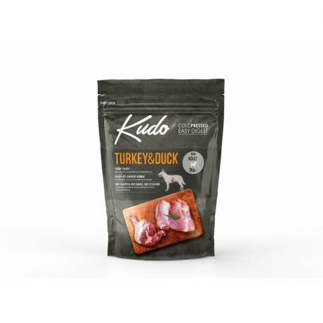 Kudo Kudo Turkey & Duck Mini Adult сухой корм для взрослых собак мелких пород с чувствительным пищеварением, с индейкой и уткой - 3 кг