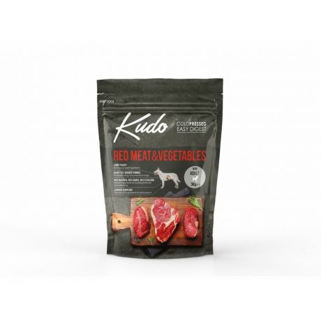 Kudo Kudo Red Meet & Vegetables Mini Adult сухой корм для взрослых активных собак мелких пород, с говядиной и овощами - 3 кг