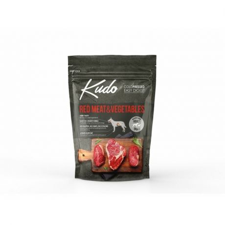 Kudo Kudo Red Meet & Vegetables Medium & Maxi Adult сухой корм для взрослых активных собак средних и крупных пород, с говядиной и овощами - 3 кг