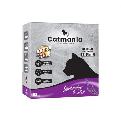 Catmania Наполнитель комкующийся Catmania Lavander для кошачьего туалета с ароматом лаванды - 10 л