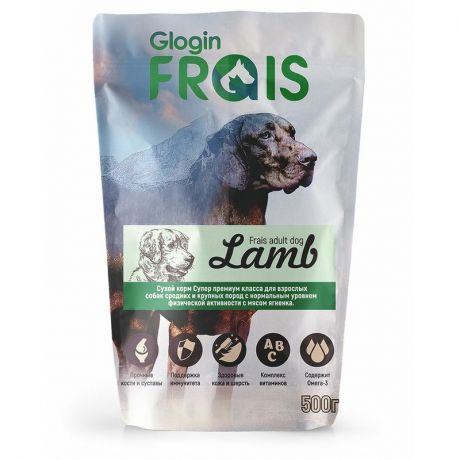 FRAIS Frais Signature сухой корм для собак средних и крупных пород с нормальной активностью, с ягненком - 500 г