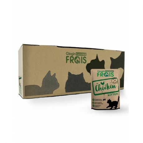 FRAIS Frais Classique влажный корм для котят, с курицей, кусочки в соусе, в паучах - 85 г