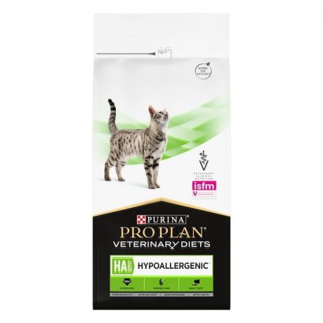 PRO PLAN Pro Plan Veterinary Diets HA St/Ox Hypoallergenic полнорационный сухой корм для взрослых кошек и котят, диетический, для снижения пищевой непереносимости - 1,3 кг