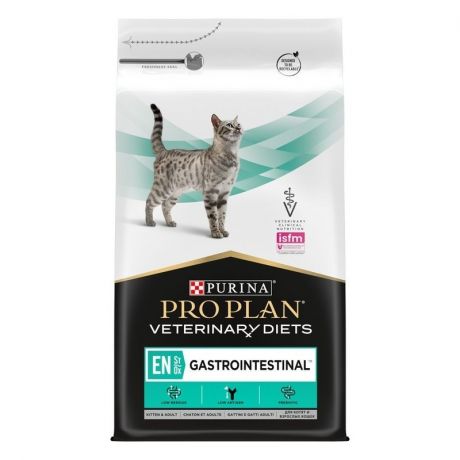 PRO PLAN Pro Plan Veterinary Diets EN St/Ox Gastrointestinal полнорационный сухой корм для взрослых кошек и котят, диетический, при расстройствах пищеварения - 5 кг