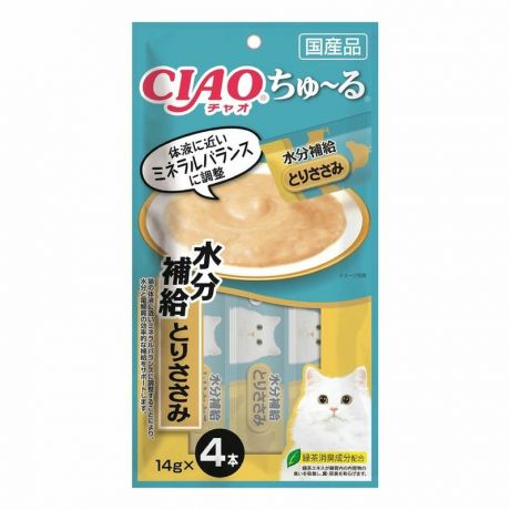 Inaba Inaba Ciao Churu лакомство-пюре для взрослых кошек, для поддержания водного баланса в организме, с куриным филе - 14 г, 4 шт