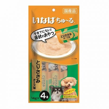 Inaba Inaba Churu лакомство-пюре для взрослых собак всех пород, с куриным филе со вкусом сыра - 14 г, 4 шт