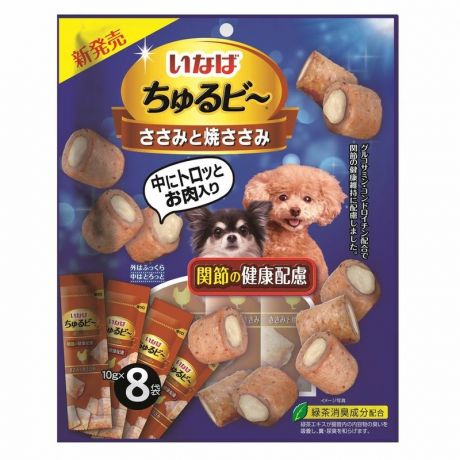 Inaba Inaba Churu Bee лакомство для взрослых собак всех пород для здоровья суставов с курицей - 10 г, 8 шт
