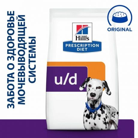 Hills Hills Prescription Diet U/D сухой корм для взрослых собак всех пород при МКБ и заболеванях почек, с курицей - 4 кг