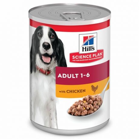 Hills Hills Science Plan влажный корм для взрослых собак всех пород, с курицей, в консервах - 370 г