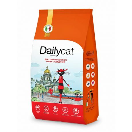 Dailycat Dailycat Casual Line сухой корм для стерилизованных кошек, с говядиной - 400 г