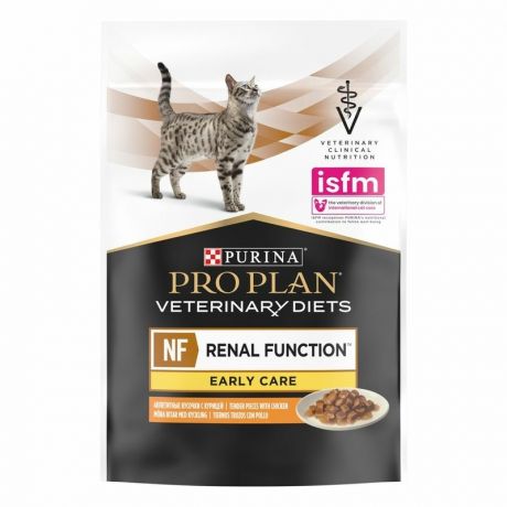 PRO PLAN Pro Plan Veterinary Diets NF Renal Function Early Care полнорационный влажный корм для кошек для поддержания функции почек при начальной стадии хронической почечной недостаточности, диетический, с курицей - 85 г