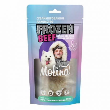 Molina Molina Frozen Beef сублимированное лакомство для собак и щенков, сухожилия говяжьи - 60 г