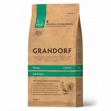 Grandorf Grandorf сухой корм для собак крупных пород, с индейкой - 10 кг